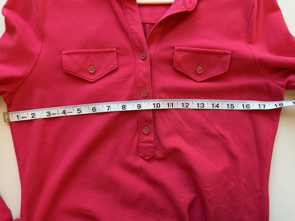Talbots Hot Pink Long Sleeve Shirt - Size Medium